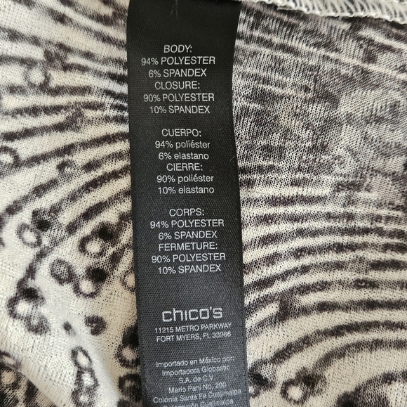 Chico’s Travelers Collection Foiled Peacock Jacket OO- 3/4 sleeve - Picture 12 of 12